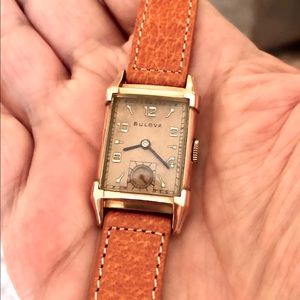 Men BULOVA 7AK 21 Jewels Full 14K Rose Gold Filled